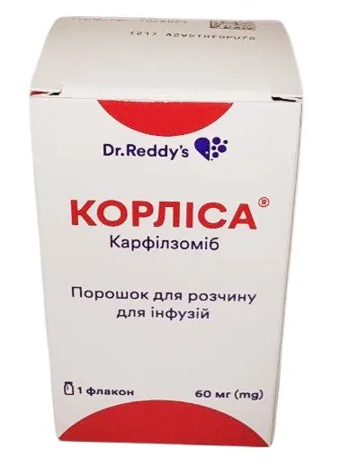 Корліса порошок для р-ну д/інф. по 60 мг №1 у флак.