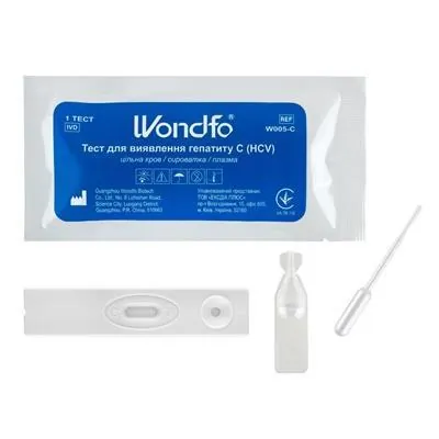 Тест Wondfo для виявлення гепатиту С (HCV) W005-C, 1 штука