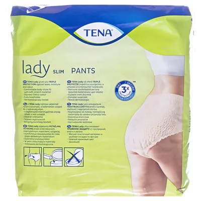 Підгузки-трусики для дорослих Tena Lady Slim Pants Normal, розмір М (Medium), бежеві, 8 штук
