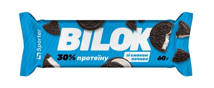Батончик протеїновий Sporter Bilok 30% протеїну печиво, 60 г
