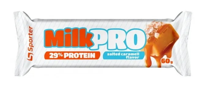 Батончик протеїновий Sporter Milk Pro 29% протеїну солона карамель, 60 г
