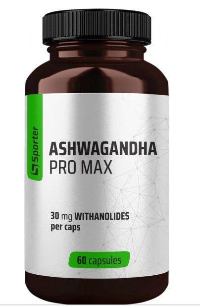 Ашваганда Sporter Ashwagandha Pro Max, 60 капсул