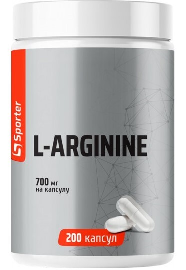 L-аргінін Sporter L-Arginine 700 мг, 200 капсул