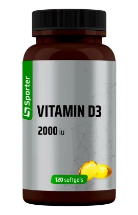 Вітамін Д3 Sporter Vitamin D3 2000 ME, 120 м'яких гелевих капсул