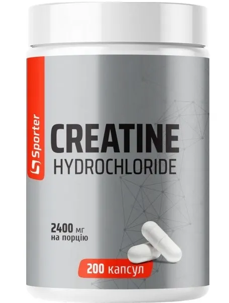 Креатин Sporter Creatine hydrochloride 2400 мг, капсули №200