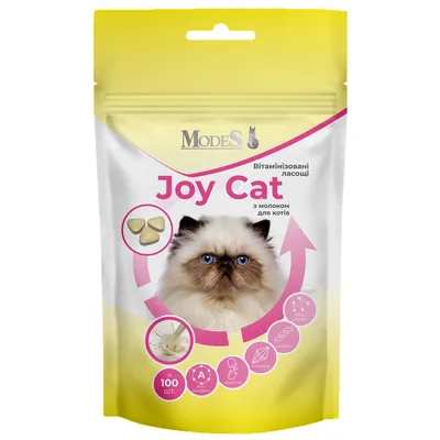 Ласощі для котів Modes Joy Cat Вітамінізовані з молоком, 35 г