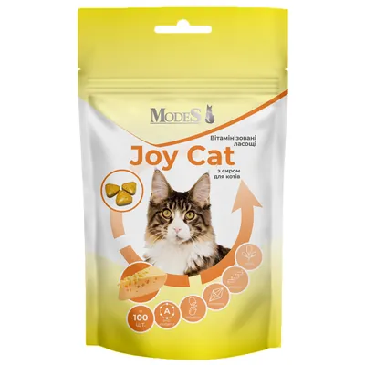 Ласощі для котів Modes Joy Cat Вітамінізовані з сиром, 35 г