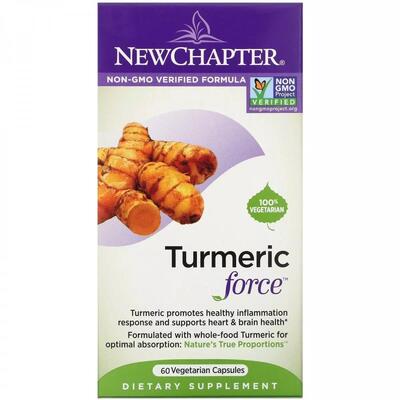 Куркумин New Chapter Turmeric Force, 60 вегетарианских капсул