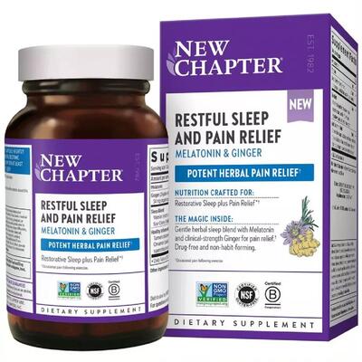 Комплекс для сна New Chapter Restful Sleep + Pain Relief, 30 вегетарианских капсул