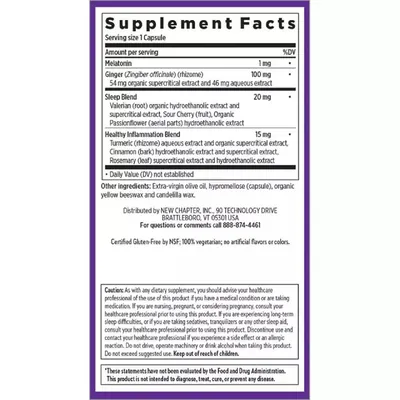 Комплекс для сну New Chapter Restful Sleep + Pain Relief, 30 вегетаріанських капсул