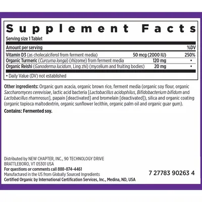 Вітамін D3 New Chapter Fermented Vitamin D3, 30 таблеток