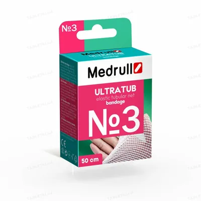 Бинт еластичний Medrull Ultratub №3 сітчастий трубчастий, розмір 2,3 см x 50 cм