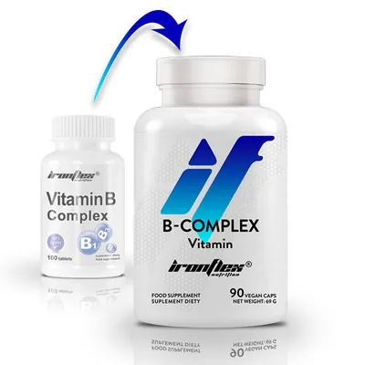 Вітаміни групи В IronFlex Nutrition Vitamin B Complex, 90 вегетаріанських капсул