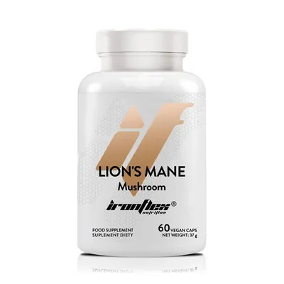 Гриб Їжовик гребінчастий IronFlex Nutrition Lion's Mane Mushroom, 60 вегетаріанських капсул