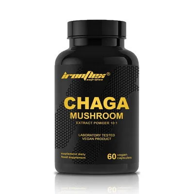 Гриб Чага IronFlex Nutrition Chaga Mushroom, 60 вегетаріанських капсул