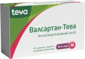 Валсартан-Тева таблетки, п/плен. обол. по 80 мг №30 (10х3)