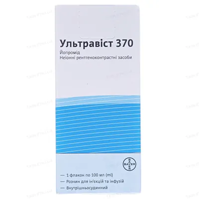 Ультравіст 370 розчин д/ін. та інф. 370 мг/мл по 100 мл №1 у флак.