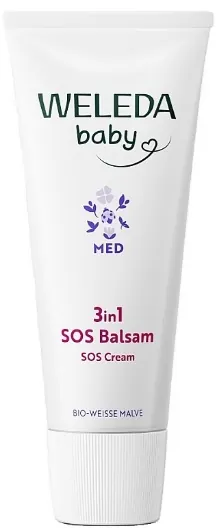 Бальзам для обличчя та тіла Weleda Baby Med Weisse Malve Алтея 3-в-1 SOS Balsam, 50 мл