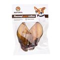 Лакомство для собак Natural Уши говяжьи, 2 штуки