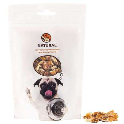 Лакомство для собак Natural Кишка говяжья для дрессировки, 100 г