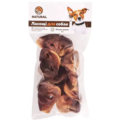 Ласощі для собак Natural П'ятак свинячий, 10 штук