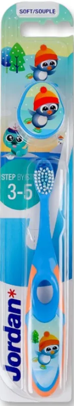 Зубна щітка Jordan Step 2 для дітей 3-5 років з ковпачком, м'яка, 1 шт