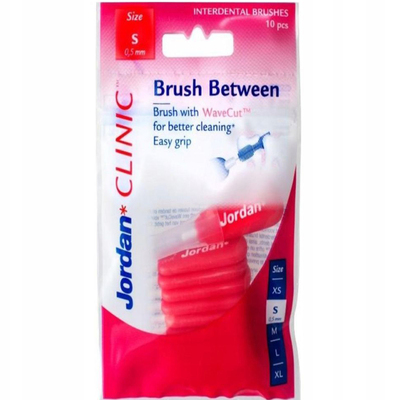 Зубная щетка Jordan Brush Between S для межзубных промежутков, 10 штук