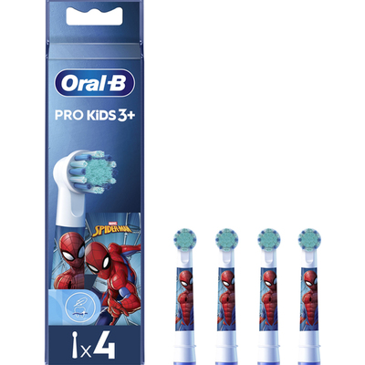 Сменные насадки для электрической щетки Oral-B Kids Человек-паук EB10S, 4 штуки