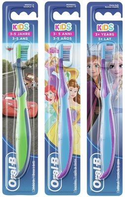 Зубная щетка Oral-B Kids Cars/Frozen детская 3+ экстра мягкая, 1 шт