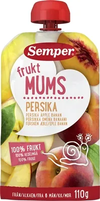 Пюре фруктове Semper Смузі персик-яблуко-банан, 110 г