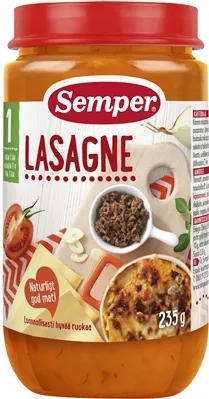 Пюре м'ясо-овочеве Semper Лазанья, 235 г