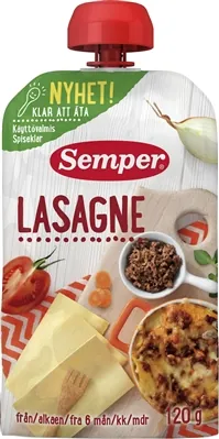 Пюре м'ясо-овочеве Semper Лазанья, 120 г
