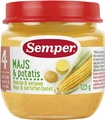 Пюре овощное Semper Кукуруза и картофель, 125 г
