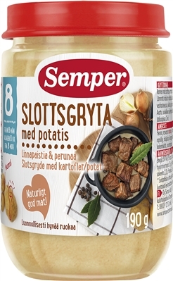 Пюре мясо-овощное Semper Говядина с овощами, 190 г