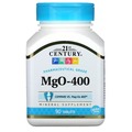 Магній оксид 21st Century MgO 400 мг, 90 таблеток