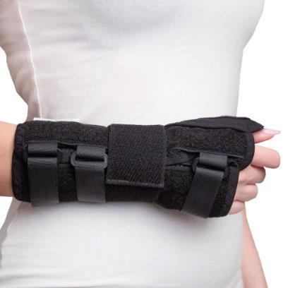 Ортез для фіксації зап'ястка та сідлоподібного суглобу Ortonia WristFix Plus Thumb, колір чорний, лівий, розмір 3