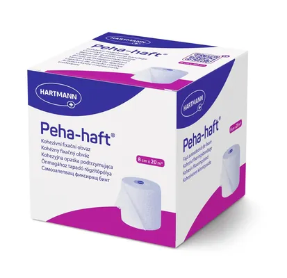 Бинт когезивний Peha-haft фіксуючий 8 см х 20 м, білий
