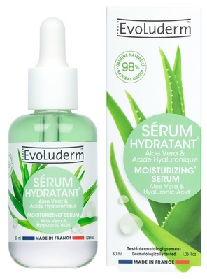 Сыворотка для лица Evoluderm увлажняющая с алоэ вера и гиалуроновой кислотой, 30 мл