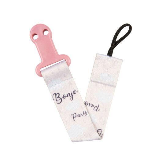 Ланцюжок для пустушки Canpol babies Bonjour Paris, рожевий, 51/026_pin