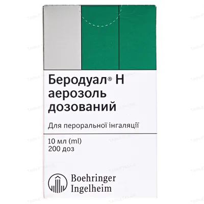 Беродуал Н аерозоль доз. по 200 доз (10 мл) у балон.