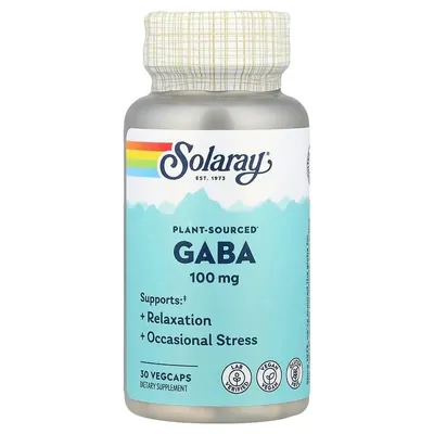 ГАБА Solaray GABA 100 мг вег. капсули №30