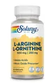 L-Аргінін L-Орнітин Solaray L-Arginin L-Ornithin 750 мг вег. капсули №50