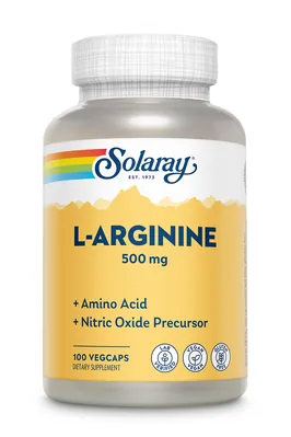 L-Аргінін Solaray L-Arginin 500 мг вег. капсули №100