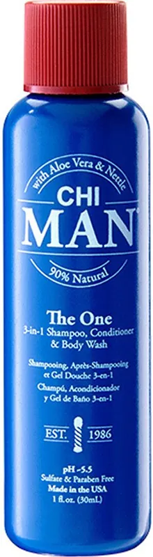 Засіб CHI Man The One 3-в-1 шампунь, кондиціонер та гель для душу для чоловіків, 30 мл