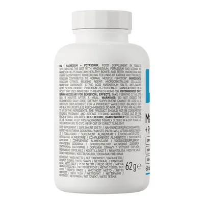 Магній та калій OstroVit Magnesium+Potassium, 60 таблеток
