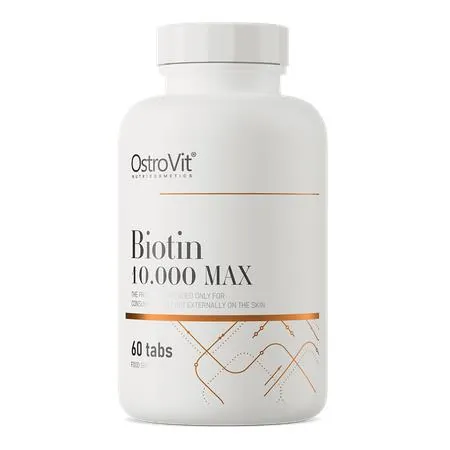 Біотин Макс OstroVit Biotin 10 000 MAX, 60 таблеток