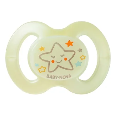 Пустушка силіконова Baby-Nova 24222 ортодонтична нічна, розмір 1, 1 шт