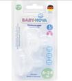 Соска силиконовая Baby-Nova 14221 круглая с широким горлышком для каши, 2 шт