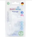 Соска силіконова Baby-Nova 14221 кругла з широкою шийкою для каші, 2 шт