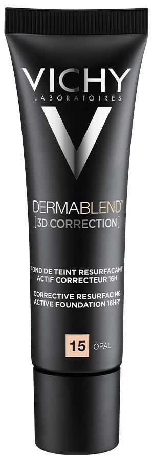 Тональний крем Vichy Dermablend 3D Correction SPF19 PA++++ матуючий вирівнюючий поверхню шкіри, тон 15, 30 мл